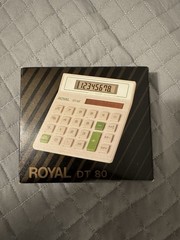 Royal DT-80 Solar Calculator NOS Vintage 1980s Box Manual Tested Taiwan
