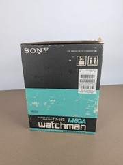 Vintage Sony Mega Watchman FD-525 4.5″ Black & White TV AM/FM Radio CIB TESTED