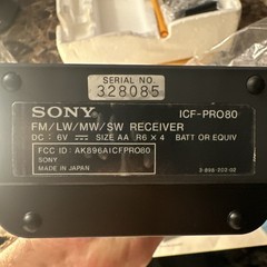SONY ICF-PRO80 Vintage ALL BAND RADIO RECEIVER W/ FRQ-80 – TURNS ON