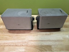 Vintage Realistic 40-2034A Minimus 7 Speakers Silver 40w 8 Ohm W/Wall Mounts