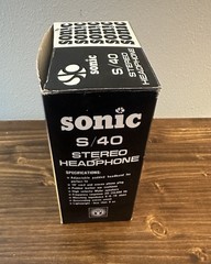 Vintage Sonic S/40 Stereo Headphones Retro Hi-Fi Taiwan Boxed