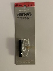 Radio Shack Submini Inline Stereo Jack (1) 274-273 Tandy Archer 🔥NEW NOS💥
