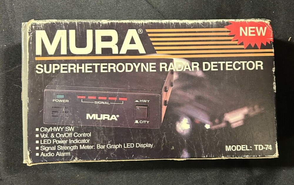 1980S Vintage Mura Superheterodyne Radar Detector Model: TD-74 SEALED BOX SL M3