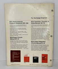 Vintage RCA Solid-State Product Guide Catalog – Pattison Supply Co.