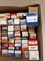 Vintage NOS Vacuum Tube Lot 70+ RCA GE Sylvania Westinghouse Tested TV Radio