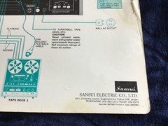 Sansui 771 Rear & Front Laminated Information Sheet