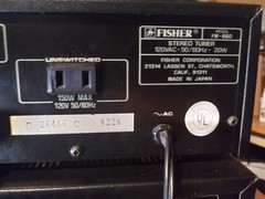Tested & Working Fisher CA-880 Amplifier 100w 8Ohms & Matching Tuner FM-660 NICE