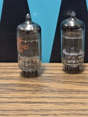 12AX7 Tube Pair Mullard Short Plate O-Get Blackburn UK Test Strong 85 % Hammond