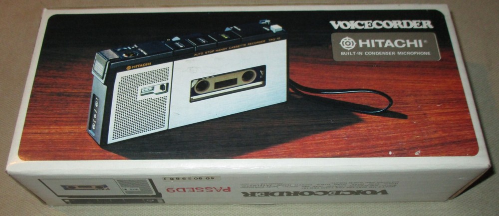 HITACHI TRQ-10 Voicecorder Cassette Tape Voice Recorder w/ Boxes – NOT WORKING