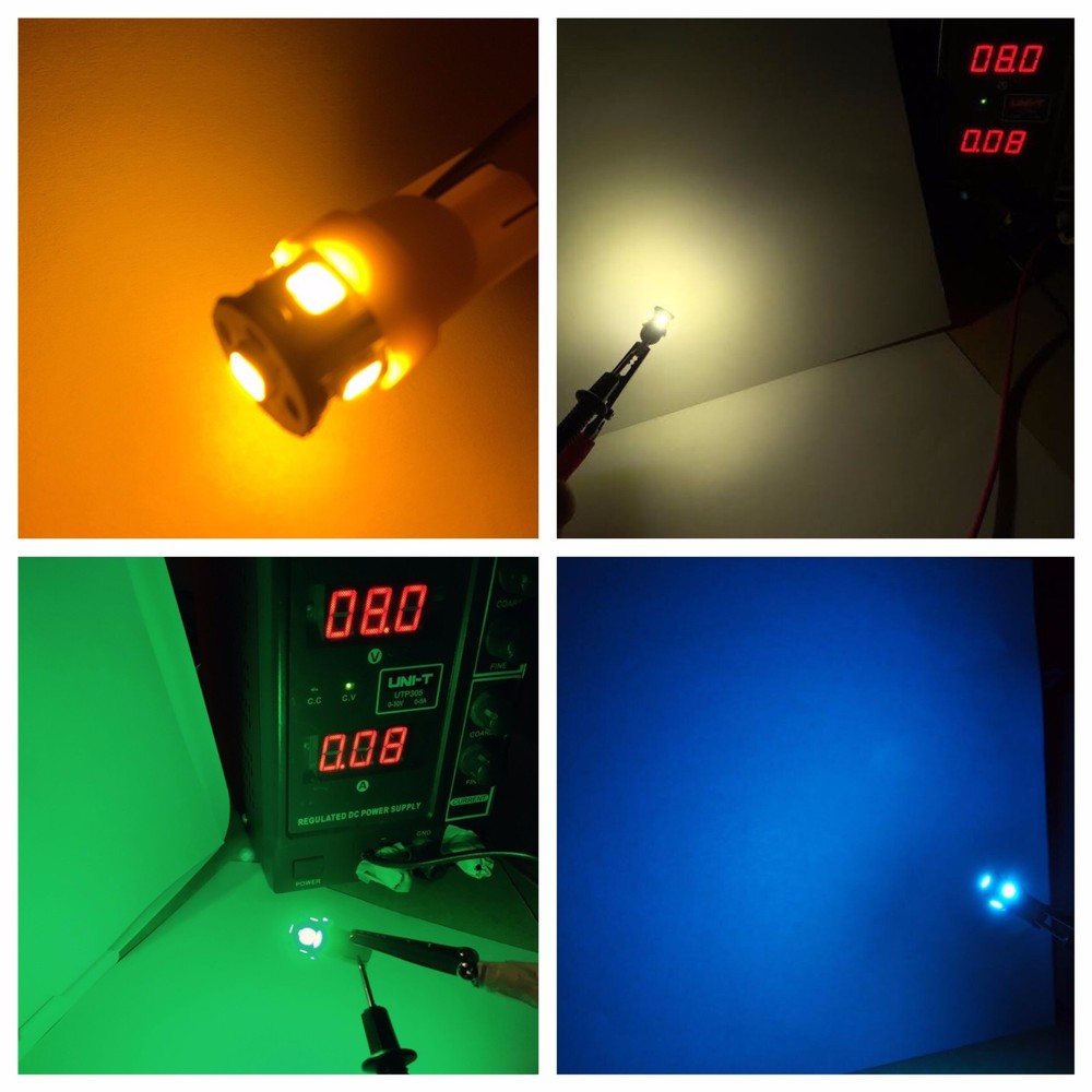 (4) 8V WEDGE BASE LED LAMP/G-3000 G-4700 G-5700 G-6700 G-5500 Sansui DIAL BULBS