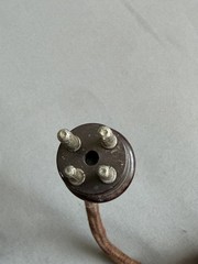1920s 4-pin male speaker male connector socket tube amp 24″ WE amp cloth wire