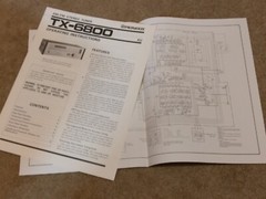 Vintage Original Pioneer TX-6800 Stereo Tuner owner manual & Schemetic Excellent