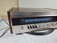 SHERWOOD S-7100A RECEIVER PROFESSIONALLY SERVICED REAL WOOD CASE VIDEO INCLUDED