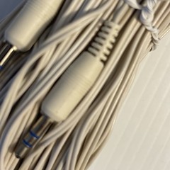 Vintage 3.5mm Mono Aux Audio Cable Headphone Jack 100 ft Long Gray. New!!!