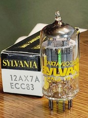 7025/12AX7A NOS/NIB Sylvania Tall Plate MaxiPreamp2/TV7 tested ( 1 ) tube lot