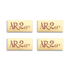 AR-2ax Speaker Grill Badges Aluminum logo Badge 53.9mm(2.125″)X25.4mm(1″) GOLD