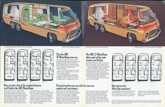 1974 GMC MotorHome General Motors RV Sales Brochure Floor Plans Interiors Color