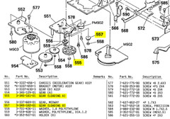 Loading Gear Set For Sony DAT Cassette Deck 3-345-181-01 and 3-345-182-01