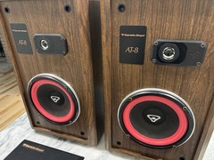 Cerwin Vega AT-8 Vintage 2-WAY Floor Speakers Refoamed Woofers Tested Late 1980s