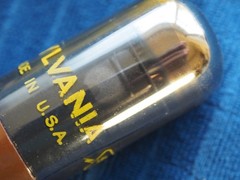 NOS NIB Sylvania 6V6GTA Vacuum Tube USA VTG – Brown Base Smoked Glass Gm Tested