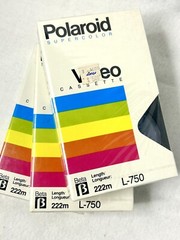 3 – NEW Polaroid SuperColor L-750 Beta Betamax Sealed Blank Video Cassette Tapes