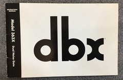 DBX Model 363X Dual Noise Gate Instruction Manual