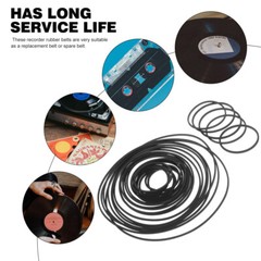 60pcs Cassette Belts Recorder Belts Cassette Tape Machine Rubber Belts New
