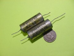 SPRAGUE VITAMINE Q CAPACITOR PAIR .22uF 400VDC (good tested)