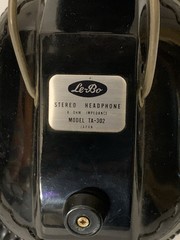 Vintage 1975 Le-Bo Stereo Headphones TA-302 Japan 8 OHM Coiled Cord 1/4 in Jack