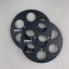 1 Pair Pro 10.5″ FOSTEX Black 1/4″ Aluminium Tape Reels For R2R Tape Recorders