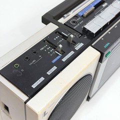AIWA CS-W33 Stereo Double Cassette Deck Radio Recorder AM FM Dubbing Working