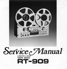 Pioneer RT-909 Reel to Reel Tape Deck OWNER’S MANUAL & SERVICE MANUAL