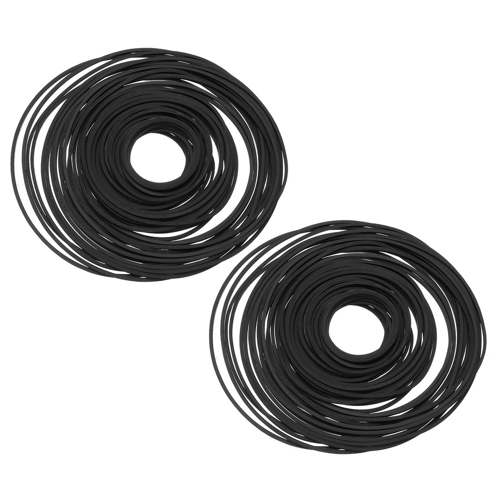 100Pcs Recorder Rubber Belts 40-135mm Square Cassette Recorder(1mm Width)