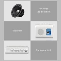 Retro Portable Cassette Player with Built-in Speaker & Mic – 4.57 x 3.54 inch