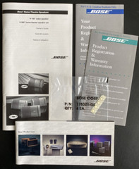 Vtg Bose Model V-100 V-300 Speakers Owner’s Guide 1995 18 Pages + Reg & Wrrnty