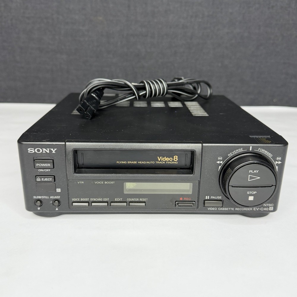 Sony EV-C40 Video8 Video Cassette Recorder Player – Powers On – UNTESTED