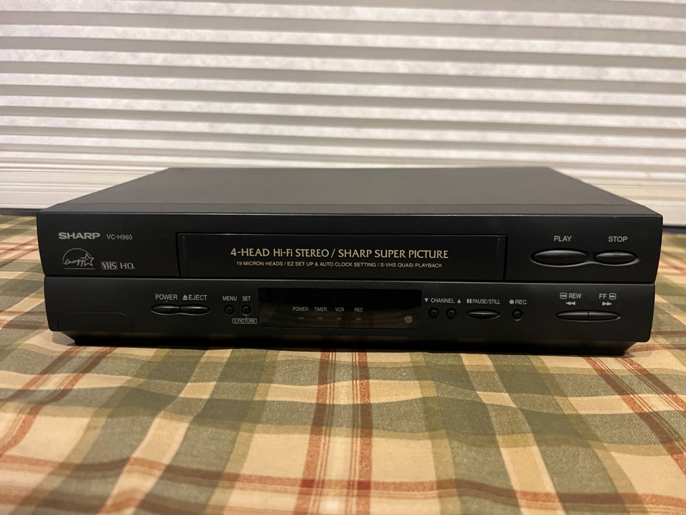 Sharp VC-H960U VHS VCR Tested Works 4 Head Hi-Fi Stereo