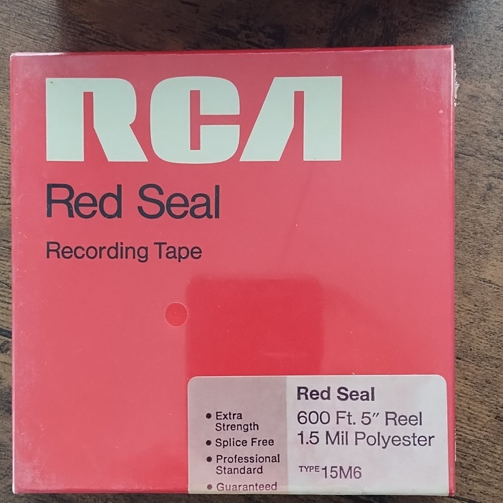 4 RCA Red Seal Recording Tape 600 Ft 5″ Reel 1.5 Mil Polyester Type 15M6
