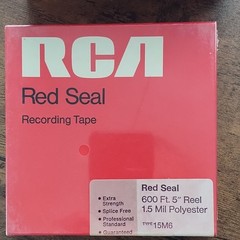 4 RCA Red Seal Recording Tape 600 Ft 5″ Reel 1.5 Mil Polyester Type 15M6