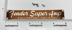 Fender Super-Amp Case Badge Custom Made Aluminum with Screws