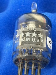 Two GE 6386 Tubes / Amplitrex Tested +100% / D Getter / X3 Mica /Black Plates