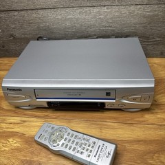 Panasonic PV-V4525S VHS VCR 4-Head Hi-Fi Omnivision Tested Working With Remote
