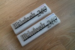 McINTOSH MC240 BLACK+BRUSHED LOGO EMBLEM LABEL BADGE – New Reproduction for DIY