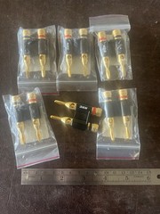 Vintage NOS NXG Banana Plug Quick Connect Speaker Terminals – Lot of 6