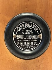 *Rare* OHMITE Virteous Enameled Mounted Rheostat Potentiometer mated With E16751