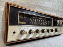 THE FISHER 800-T Stereo Receiver 500-TX with Remote RK-30, Wood Cabinet & Manual
