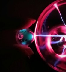 Vintage IVR UV lamp high frequency induction ball tube USSR quartz glass