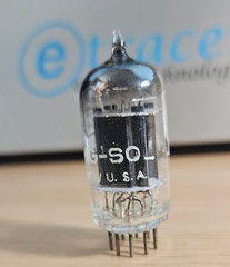12AX7 TUNG SOL JTL 17MM BLACK PLATE VINTAGE AUDIO TUBE (1951) *eTRACER* #12C33