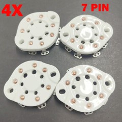 4Pack 7pin Tube Socket Ceramic Valve Base For 1625 FU25 826 59 Vintage Audio DIY