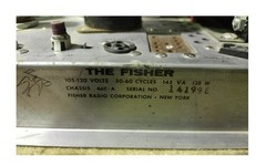 The Fisher 460A Vintage Stereo Tube Amp Parts